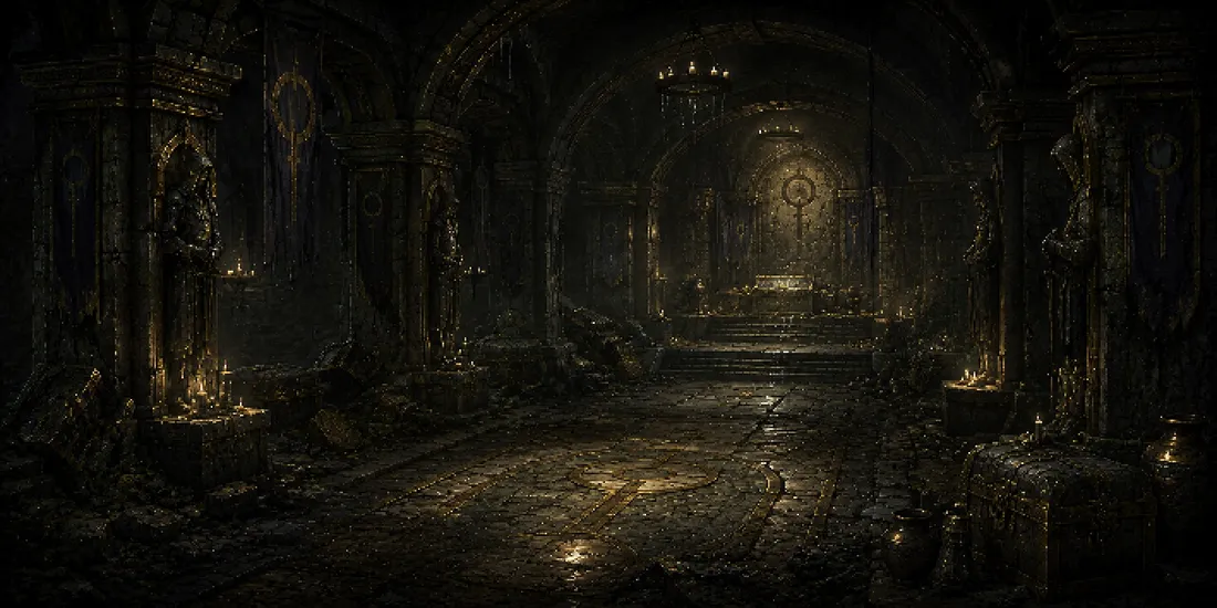 Crownlands Forgotten Vault, a dungeon in Vireldan Idle