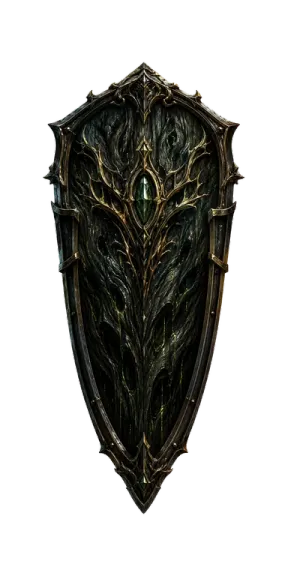 Blightwood Shield, an item in Vireldan Idle