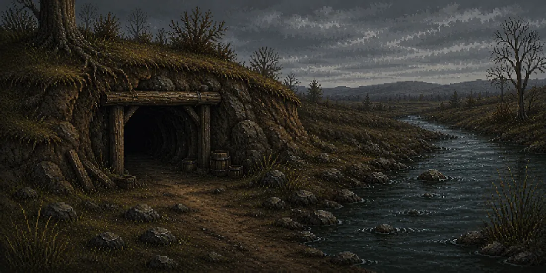 Mallow Ford Burrows, a dungeon in Vireldan Idle
