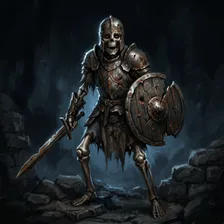 Bog Skeleton, a husk of Gildenmere in Vireldan Idle