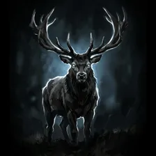 Thorn-Crowned Stag, a beast of Gildenmere in Vireldan Idle